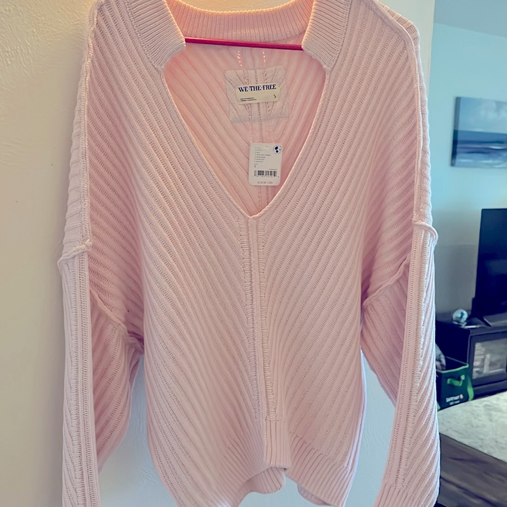 Brand New Light Pink Free People Sweater